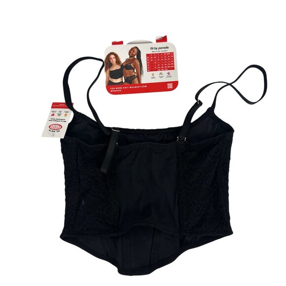 Parade Lace Corset Style Bralette Black XS Supportive Adjustable Straps Comfort - Picture 6 of 6